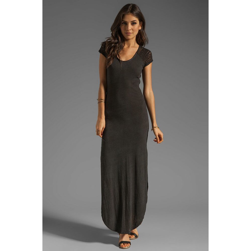 Free People Maxi Dress L Boho Tie Dye Crochet Lace